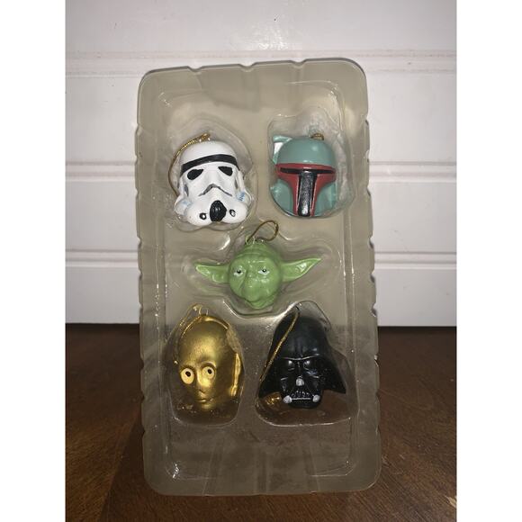 Vintage 5 Star Wars Hanging Christmas Ornaments 2006 Lucas Films Ltd NIB Damage - Picture 6 of 6